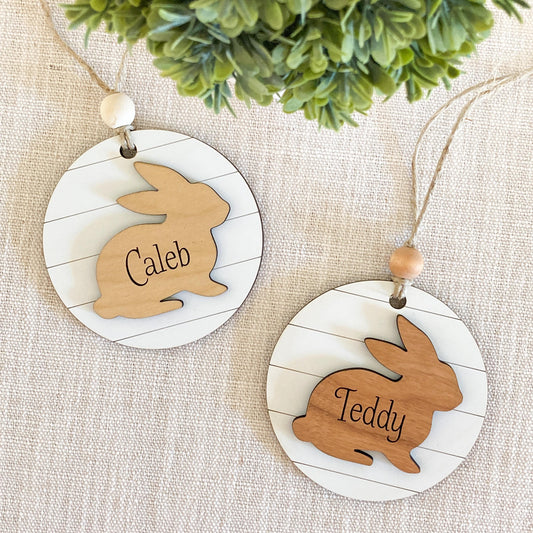 Shiplap Bunny Tag