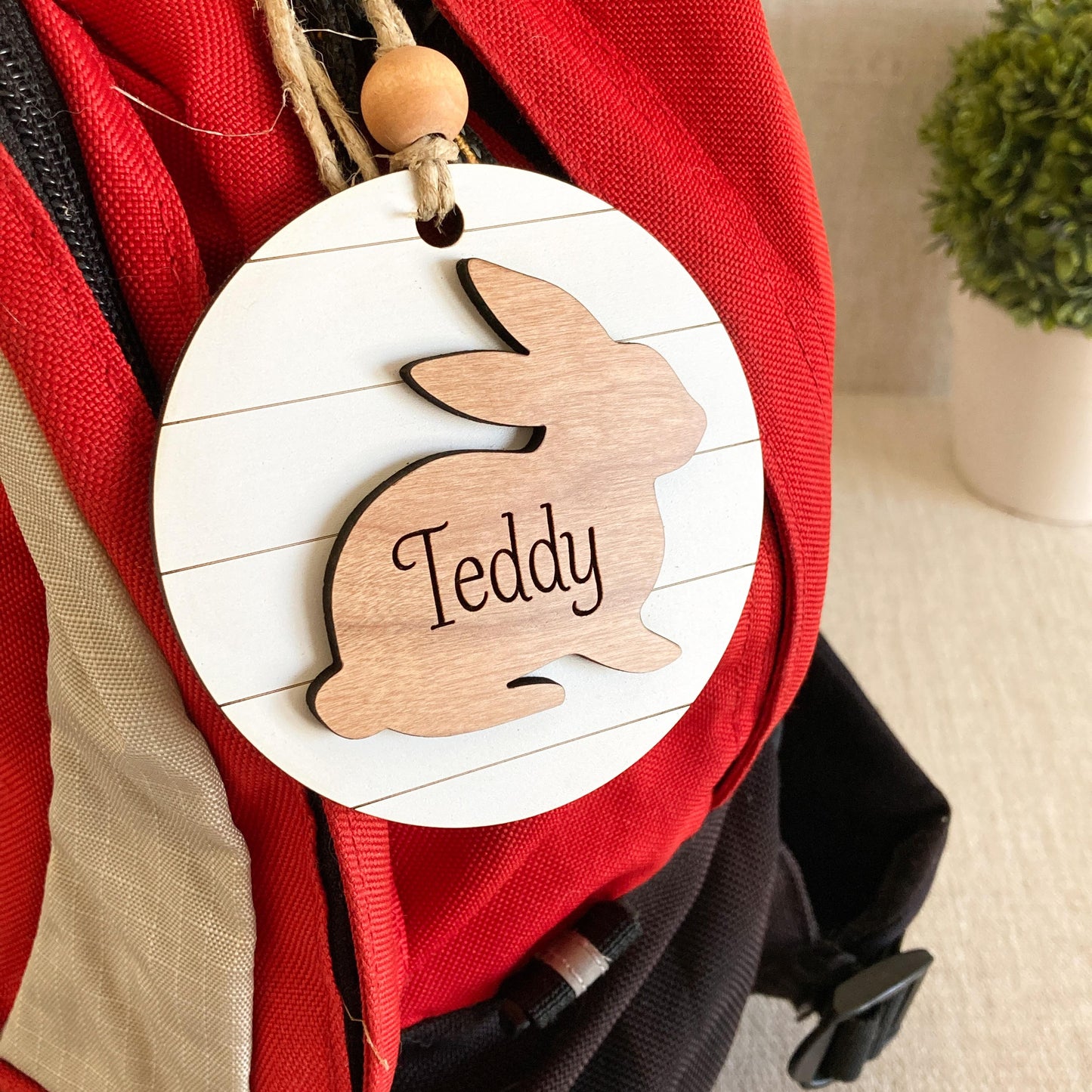 Shiplap Bunny Tag