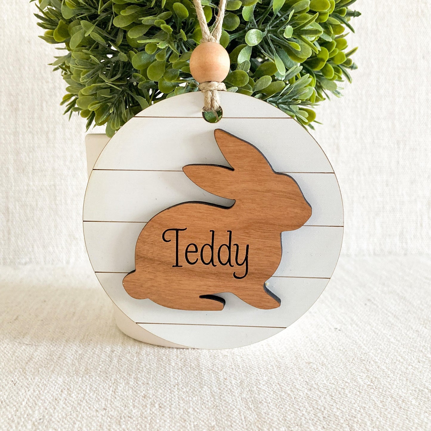 Shiplap Bunny Tag