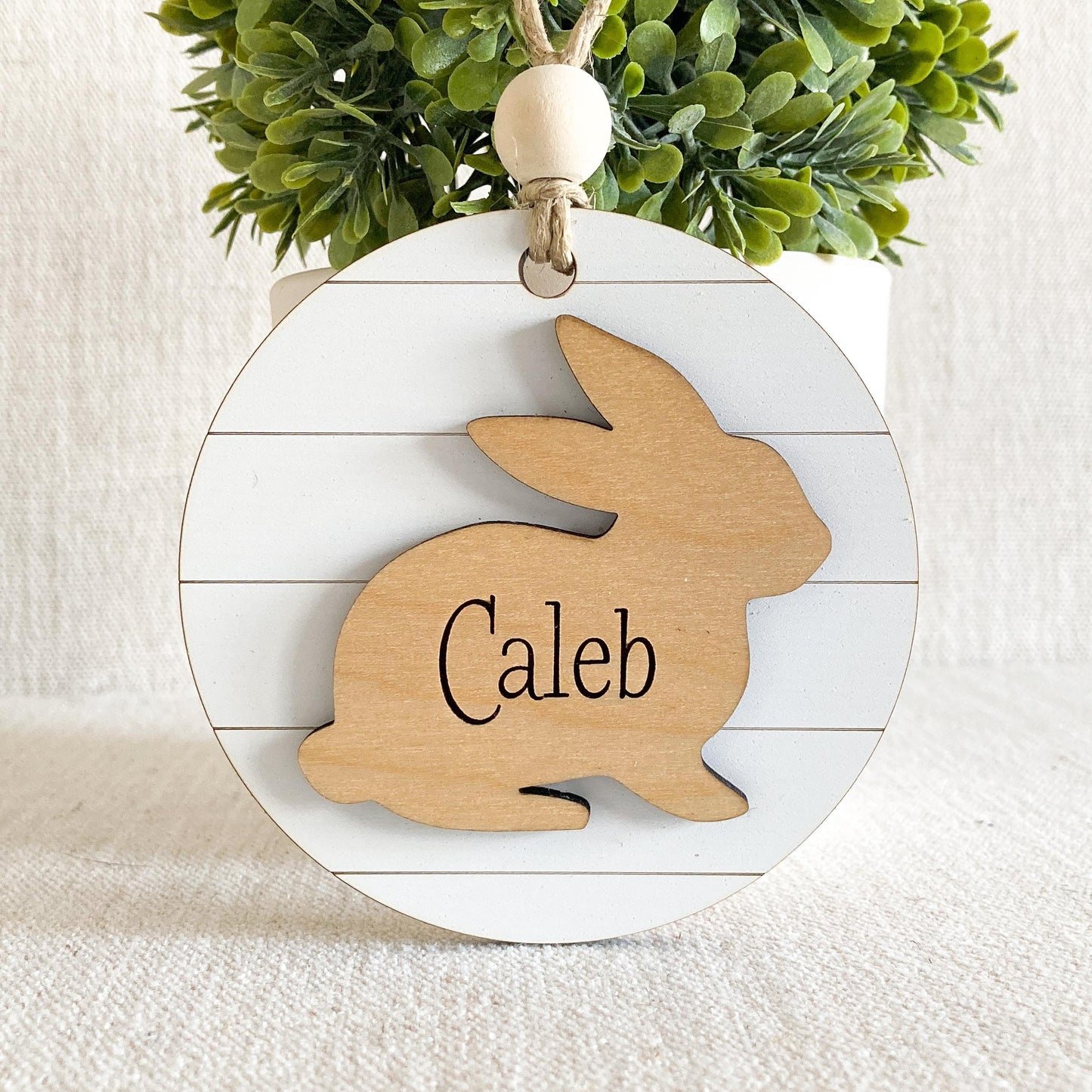 Shiplap Bunny Tag