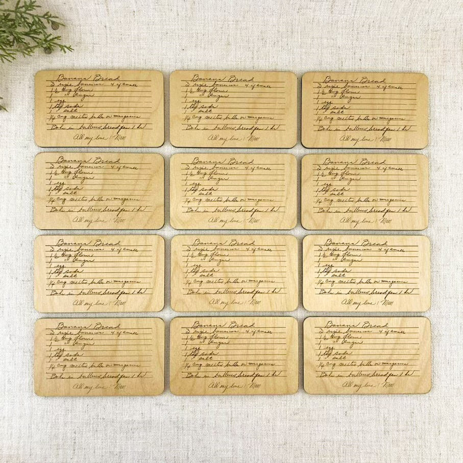 Handwritten Recipe Card Refrigerator Magnet