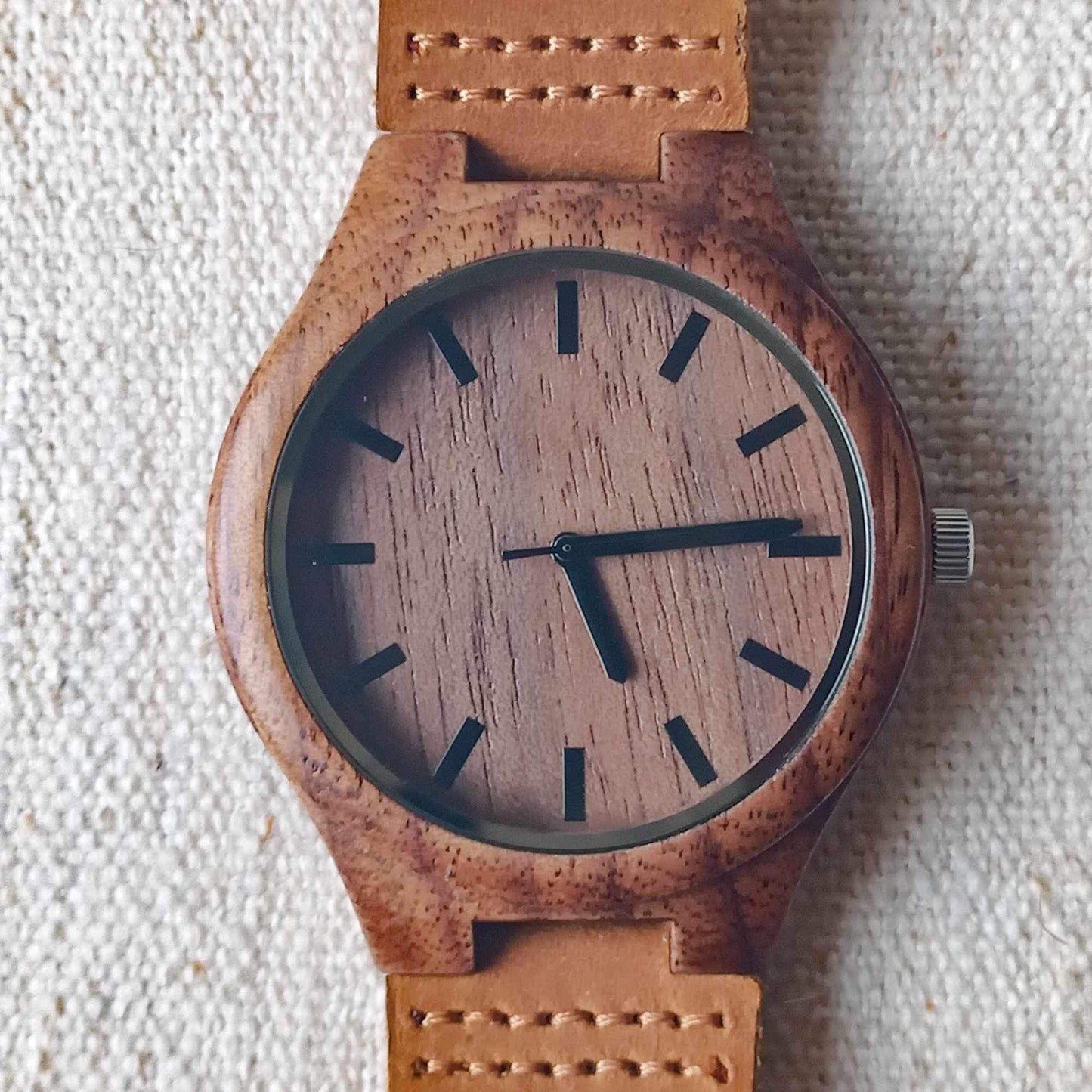 personalized sandalwood wooden watch for men novenarose.com