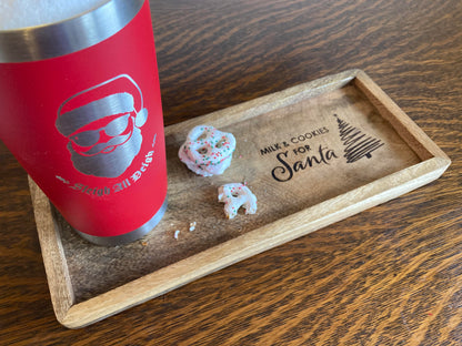 Milk & Cookies for Santa Tray