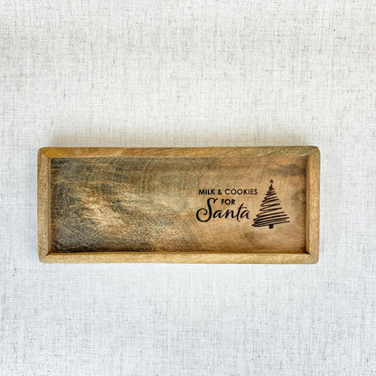 Milk & Cookies for Santa Tray