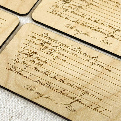Handwritten Recipe Card Refrigerator Magnet
