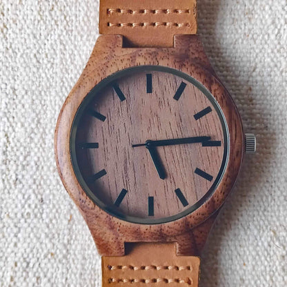 personalized sandalwood wooden watch for men novenarose.com