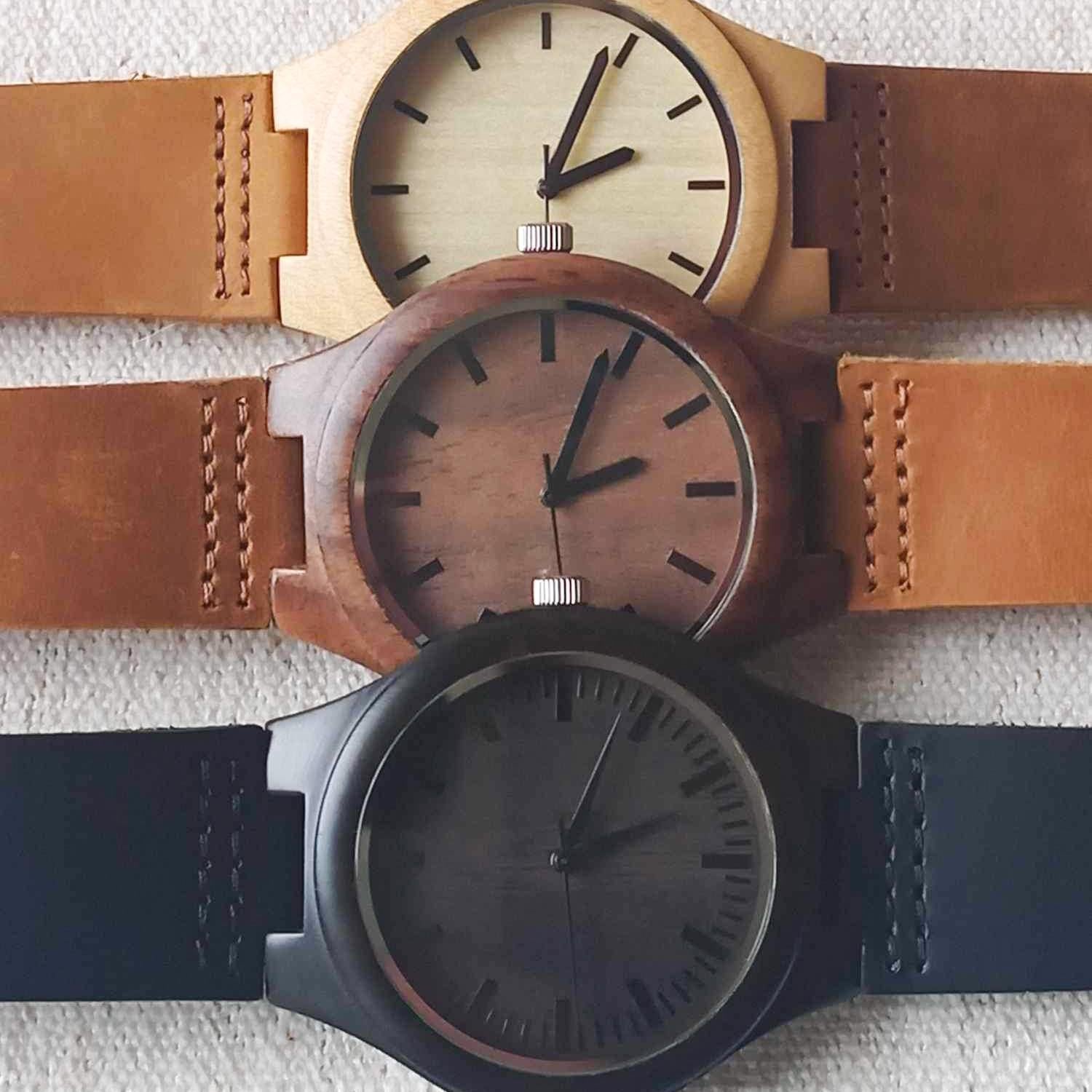 wooden watch for men _ maple sandalwood walnut novenarose.com